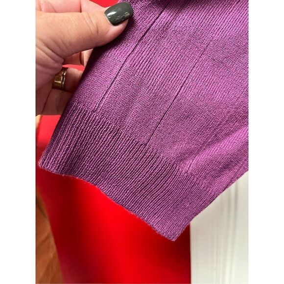 Roaman’s Plum Pearl Button Cardigan Sweater sz 2X NWT - Picture 4 of 6